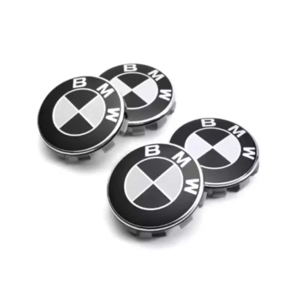 BMW balta-juoda ratlankių dangteliai 56mm 4vnt.