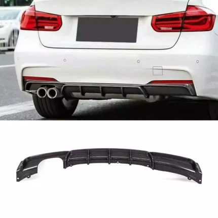 BMW F30, F31 (325, 328, 330) M-sport galinio buferio difuzorius, carbon look