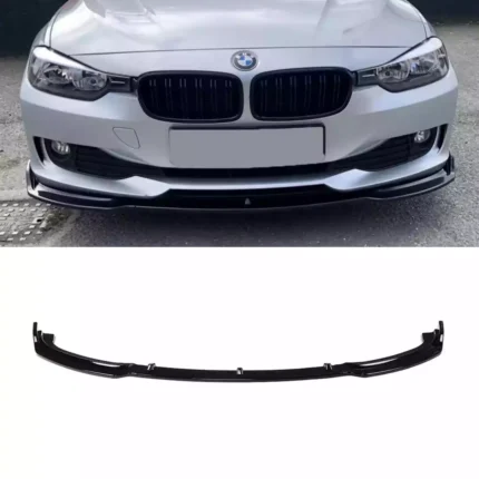 BMW F30, F31 PRE LCI priekinis pažeminimas (lipas), juodas, blizgus (paprastam buferiui)