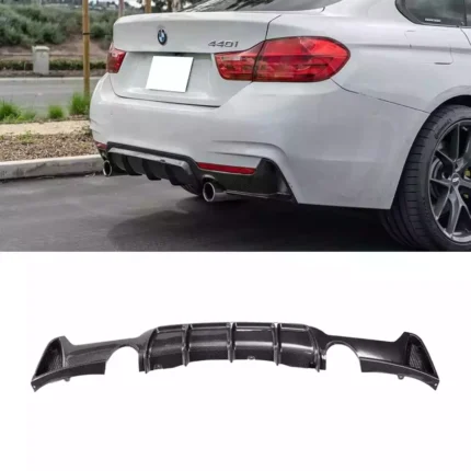 BMW F32, F33, F36 M-sport (440, 435) galinio buferio difuzorius, carbon look