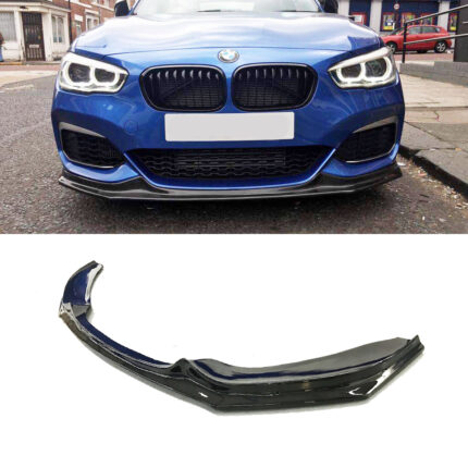 BMW F20, F21 (15-19) LCI priekinis pažeminimas (lipas), juodas, blizgus (MAX style)